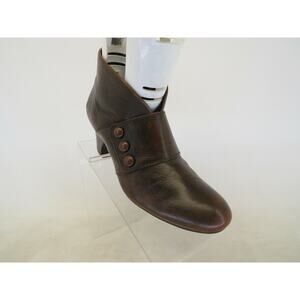 Born Womens Brown Leather Zip Ankle Fashion Boots Bootie Size 6 M